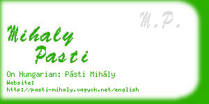 mihaly pasti business card
