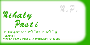 mihaly pasti business card